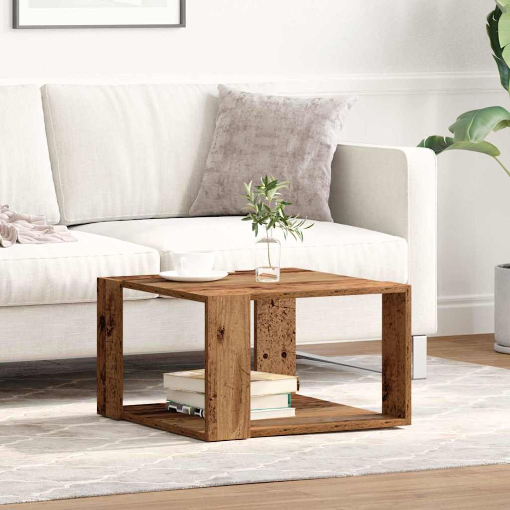 Coffee Table Reclaimed Wood Look 51.5 x 51.5 x 30 cm Engineered Wood