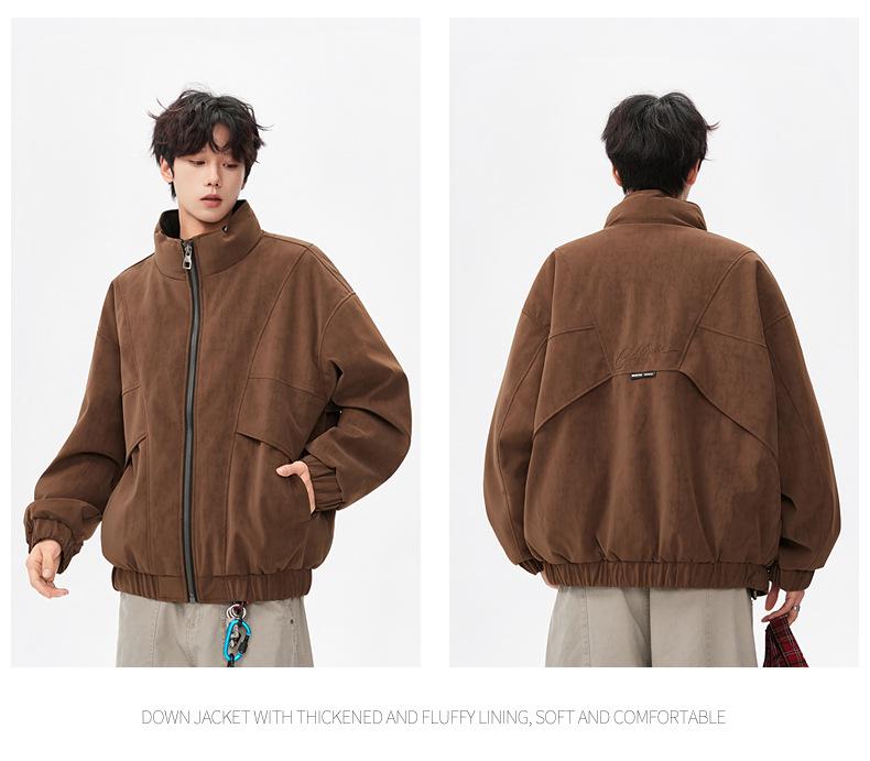 2025 Winter White Duck Down Jacket: Korean Style, Versatile Men's Fashion, Loose Fit, Warm and Stylish with Solid Color