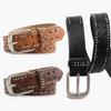 Rocker Fashion Adjustable Women's Belt With Metal Rivets Detail Soft PU Leather Strap For Multiple Occasion