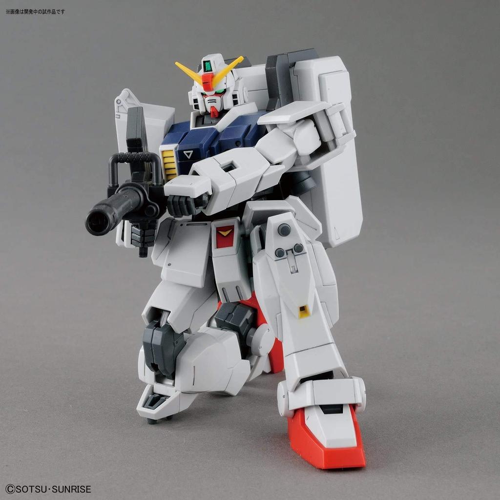 BANDAI SPIRITS HGUC Mobile Suit Gundam 08th MS Platoon Land Type Gundam model plastic la scară 1/144, codificat prin culori