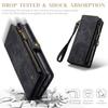 For Samsung Galaxy A17 Magnetic Wallet Case Compatible with Magnetic with RFID Blocking Zipper & Card Holder Strap Detachable