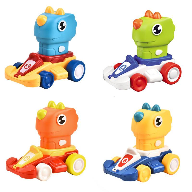 Cartoon Dinosaur Go-kart Inertial Sliding Toy Car For Boys Abs Material Race Car Appearance Push Function 11*11*8.5cm
