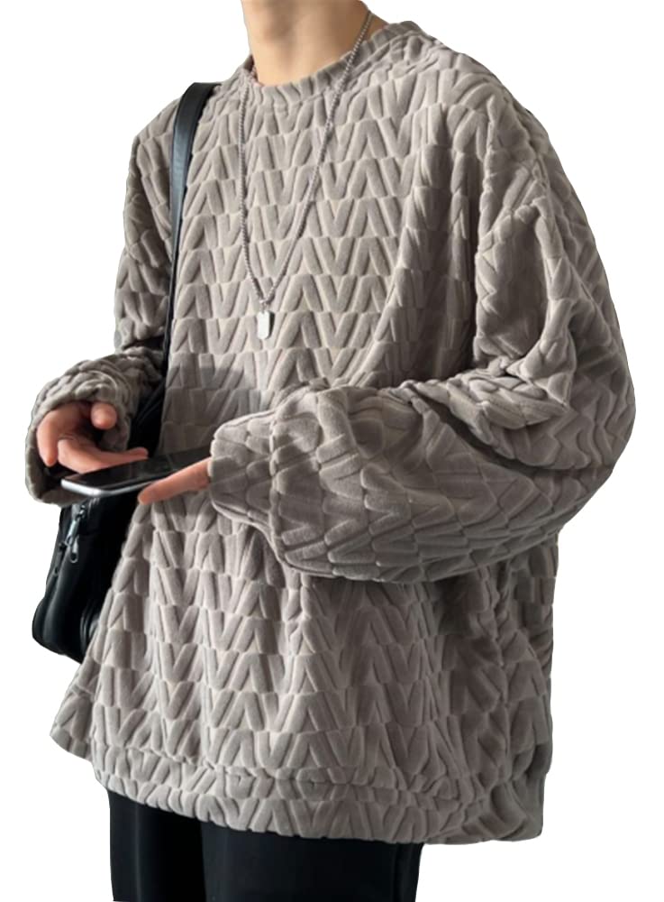 

Fall Plus Sizes Loose Soft to the Popular Solid Color Long Sleeve Cool Casual Stylish Drop Simple and Unisex [foveitaa] Men s Sweatshirt, Available,