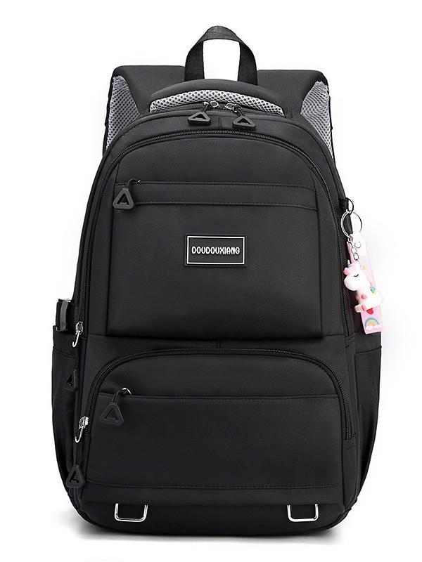 Mochila Escolar de Nailon Para Adolescentes Con Múltiples Compartimentos Diseño Impermeable Para Estudiantes