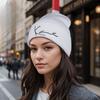 Woolen Letter Knit Hat Ear Protection Female Beanie Caps Ladies Casual Cap  for Woman/Men
