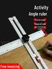 2-in-1 Adjustable 90° T-Square Multi-Functional Woodworking Angle Ruler