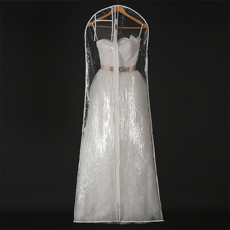 160cm 180cm Cheap Wholesale Transparent Solid For Wedding Dress Dust Cover Extra Large Waterproof PVC Clothing Garment Bags
