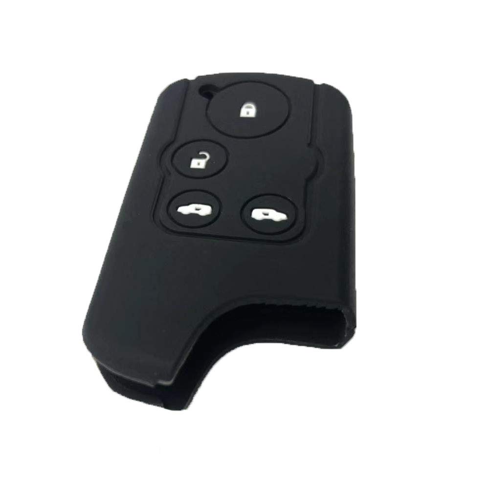 ZIAN Honda (HONDA) Car Insight Step Wagon Fit 4 Button Smart Key Case Key Holder Silicone Cover Black (MY-BT4J) (Black)