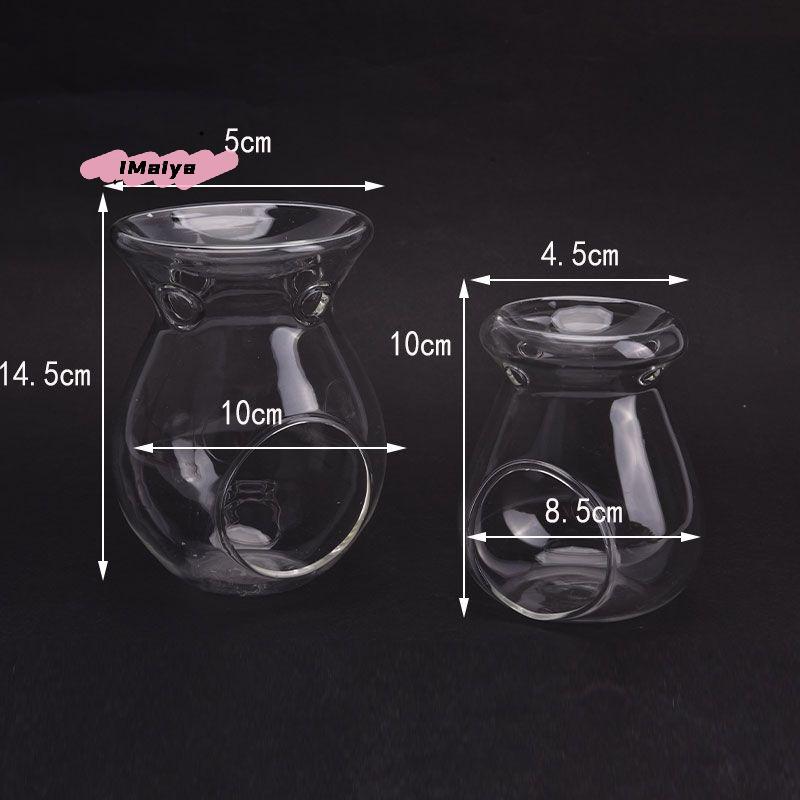 M-Nordic Home Decor Glass Candle Heat Resistant Oil Furnace Aroma Burner Holder Candlestick Vase Romantic Wedding Decoration
