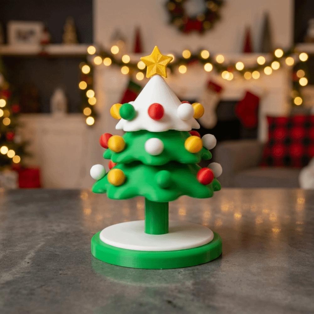 3D Printed 3D Printed Dancing Christmas Tree Detachable Christmas Tree Stress Relief Toy Bedroom