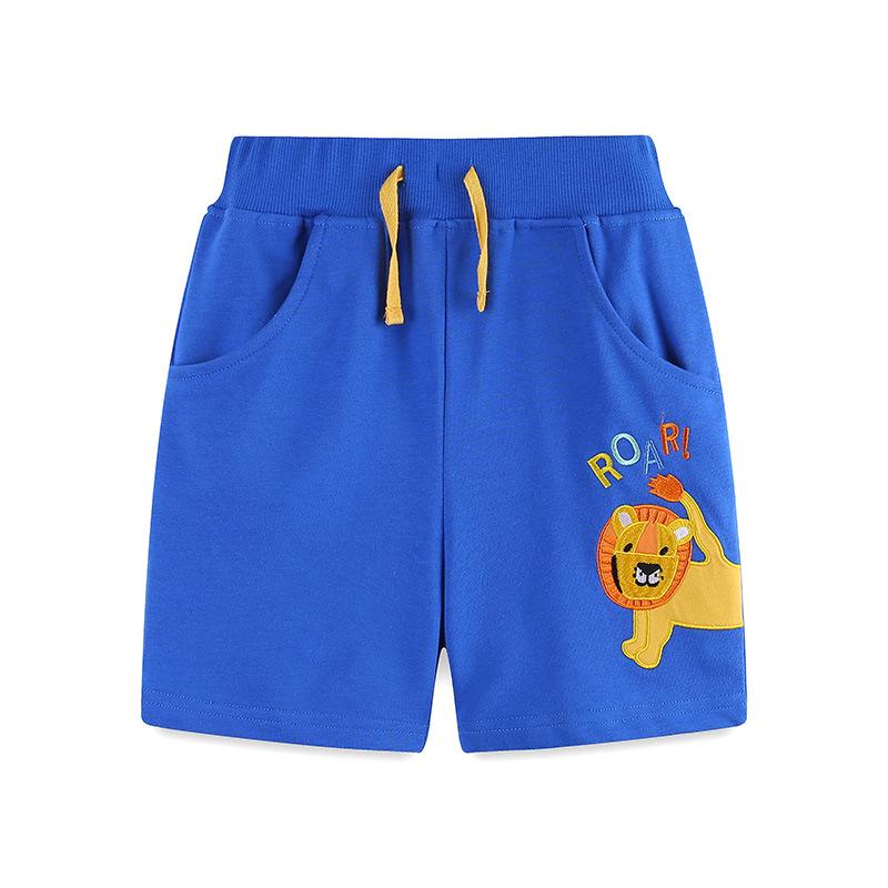 New Summer Boys Knit Shorts - European Style with Animal Embroidery 100cm