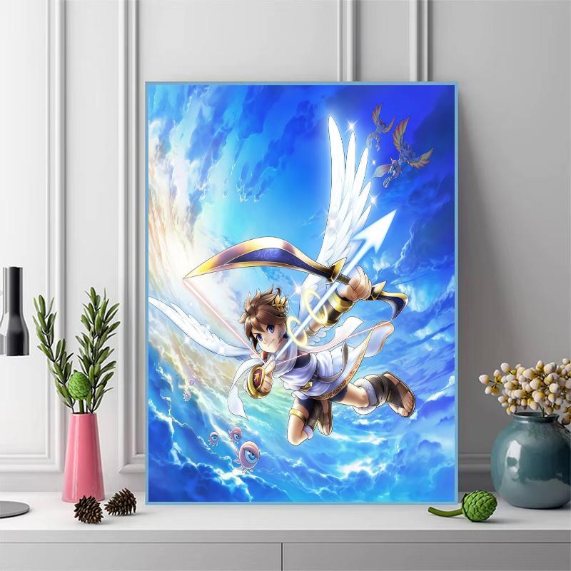 Kid Icarus 100% Round Full Drill 5D DIY Diamond Painting Embroidery Cross Stitch Rhinestone Décor