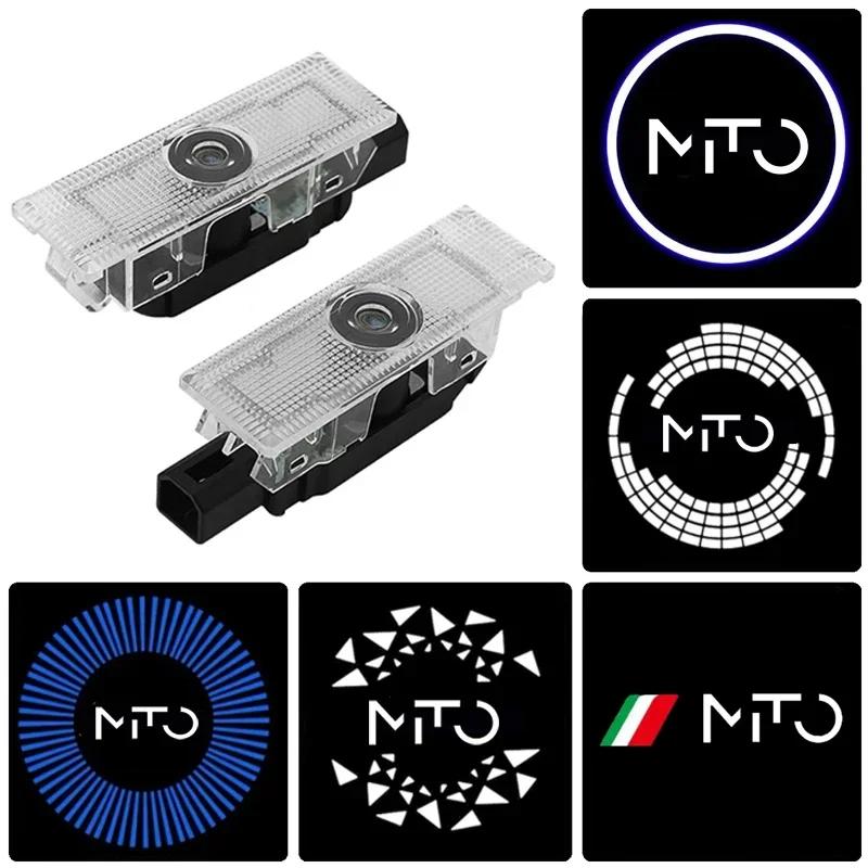 2Pcs LED Door Courtesy Projection Light Welcome Logo Ghost Shadow Lamp for Alfa Romeo Mito 2009-2022 2018 2019 2021 Accessories zl7