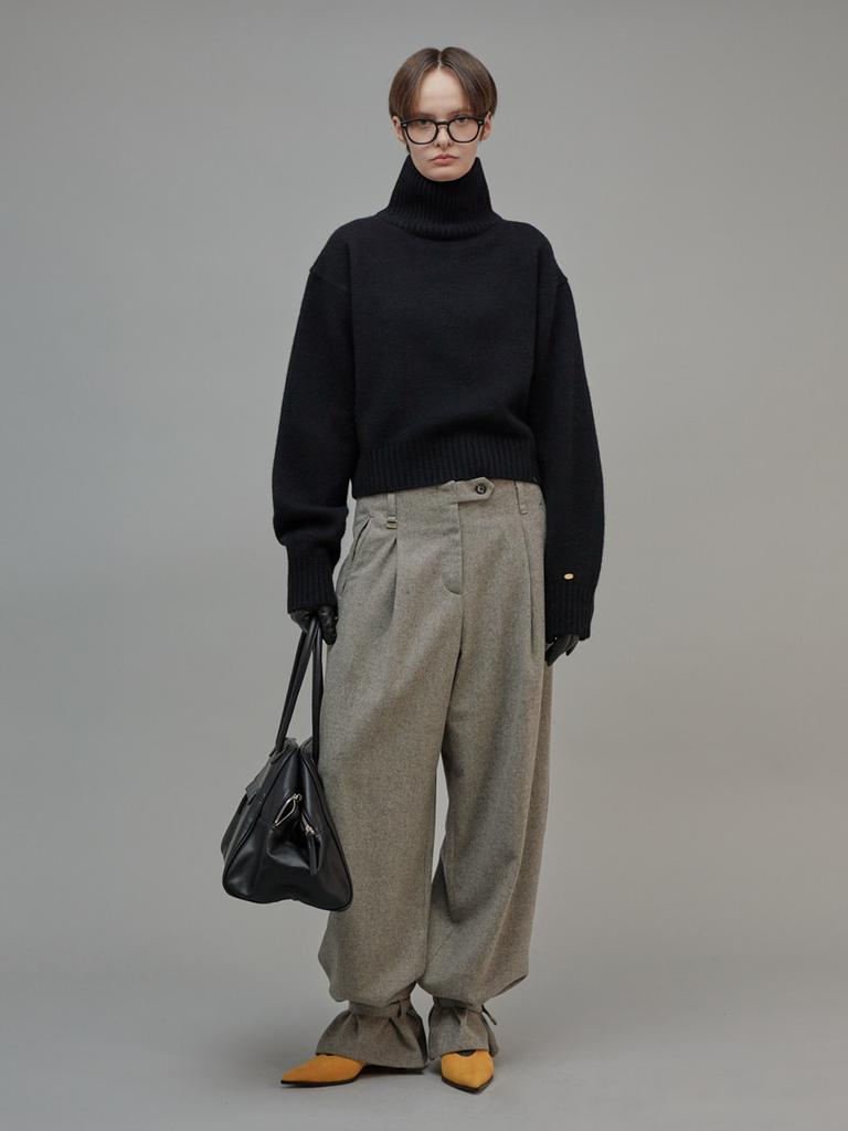 FROMWHERE Wool Two-Way Wide Pants Gray