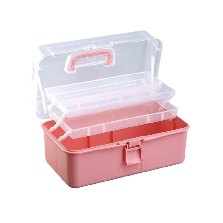 

3 Layer Storage Box Plastic Tool Box Multifunction Storage Case with Handle