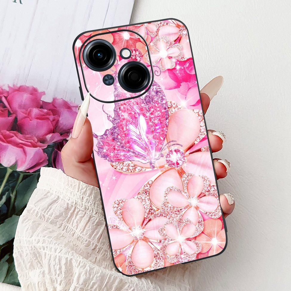 6.67'' For Tecno Spark Go 1 Case Pop 9 Cover Cute Cat Cartoon Fashion Butterfly Boy Girl Back Cover For Tecno Pop 9 Phone Case