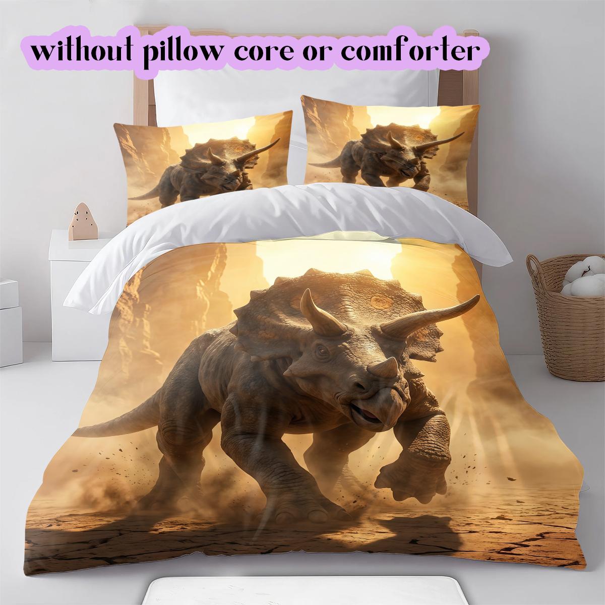 Prehistoric giant beastPattern Bedding Quilt Set Quilt Cover Pillowcase Home Decoration Birthday Gift (1 * duvet cover + 2 * pillowcase, without core) 135x200cm