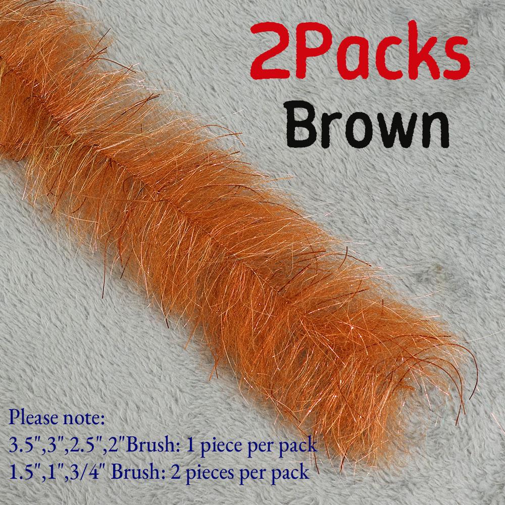 

2 упаковки стримерной даббинговой кисти разной ширины, материал для вязания мушек для ловли лосося и стальноголового лосося, замена шениллу/хаклу 55mm белый