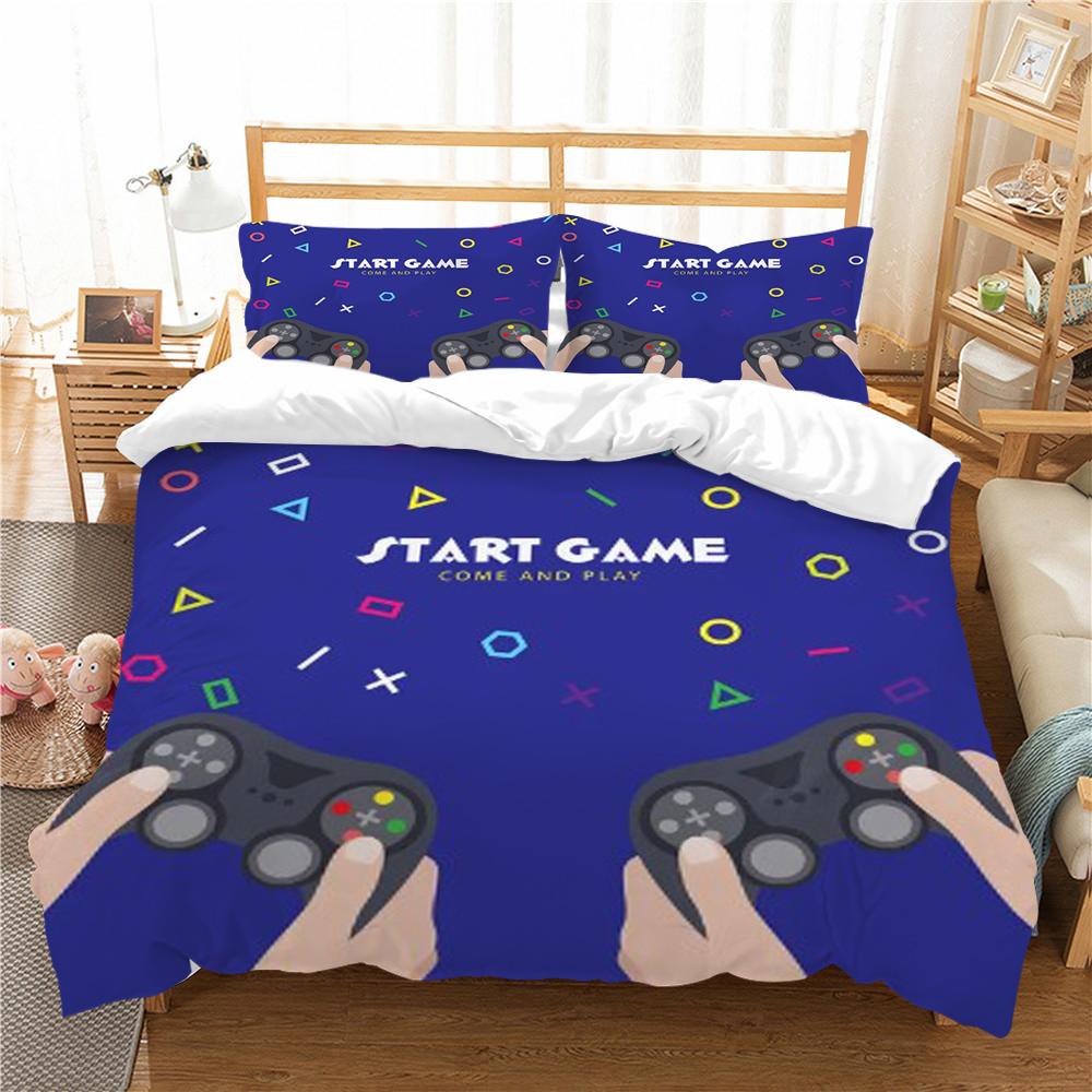 Home 3D Gamepad Printing Bedding Set Bed Quilt Cover Set Soft High Quality Bedroom Comfortable Microfiber Pillowcase
