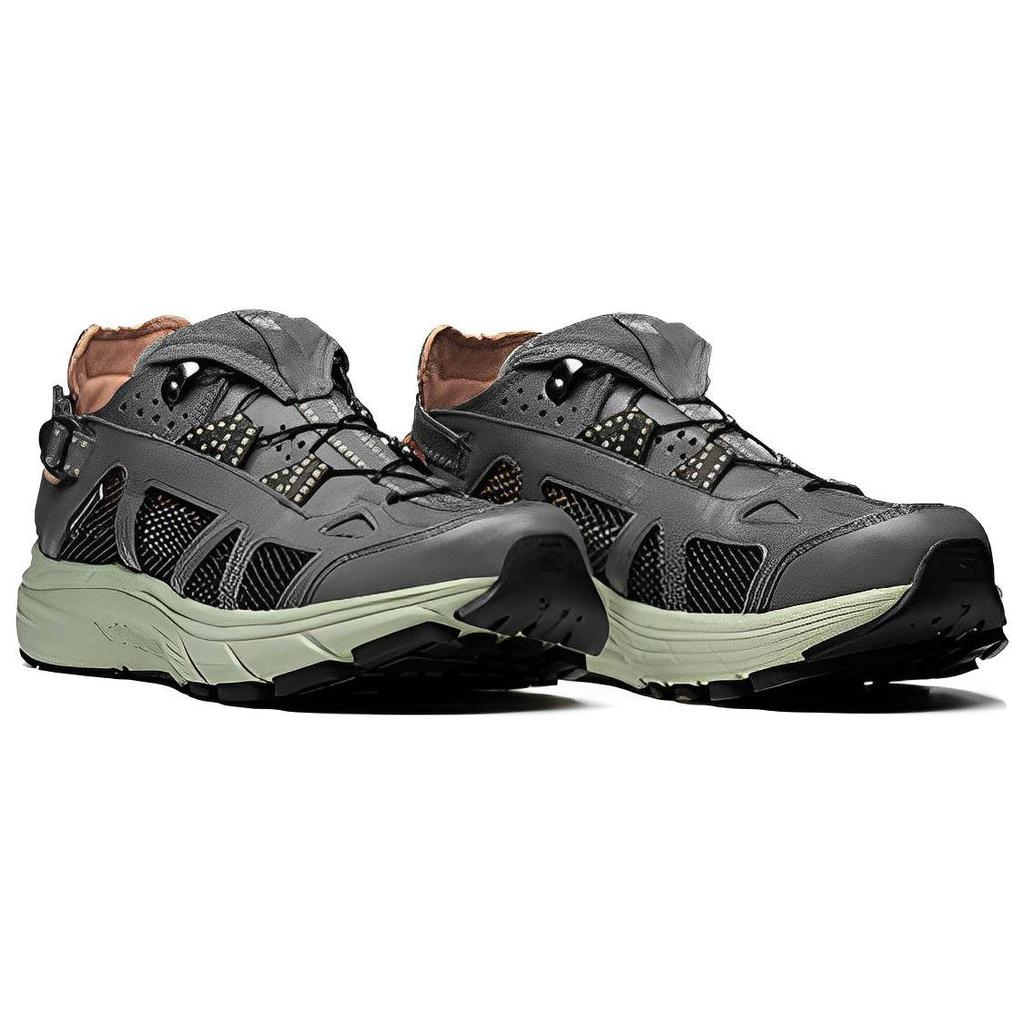 SALOMON Techsonic Comfortable Daily Non-Slip Wear-Resistant Breathable Low-Top Hiking Shoes Unisex Hiking Shoes Medium-Gray 471311