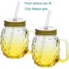 DAKOUFISH 6 Inch 7 Inch 8 Inch 9 Inch 10 Inch 11 Inch Clear Reble Plastic Drinking Straws for 6oz-40oz Jars/Tumbler,12Pcs With One Cleaning Brush