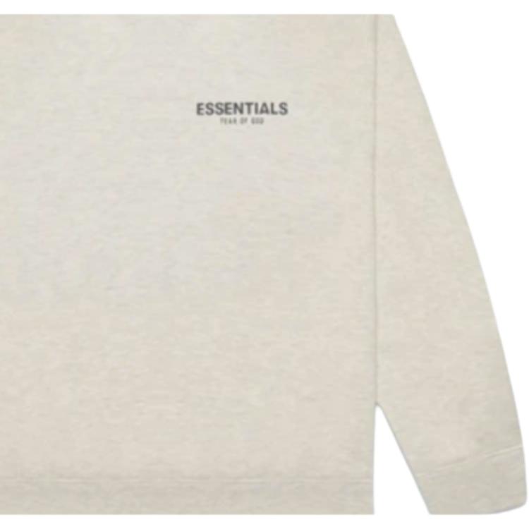 Fear of God Essentials SS20 Mock Neck Fleece-Lined Sweatshirt Unisex Tops Oatmeal FOG-SS20-274
