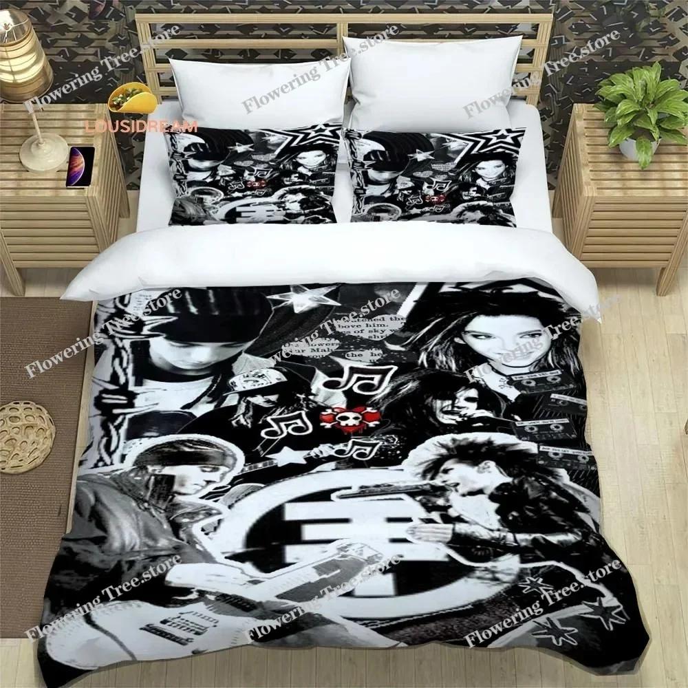 Rock Band Tokio Hotel Logo Sheet Quilt Covers Bedding Dormitory Sheets Bedding Set Soft Warm Bedding Set