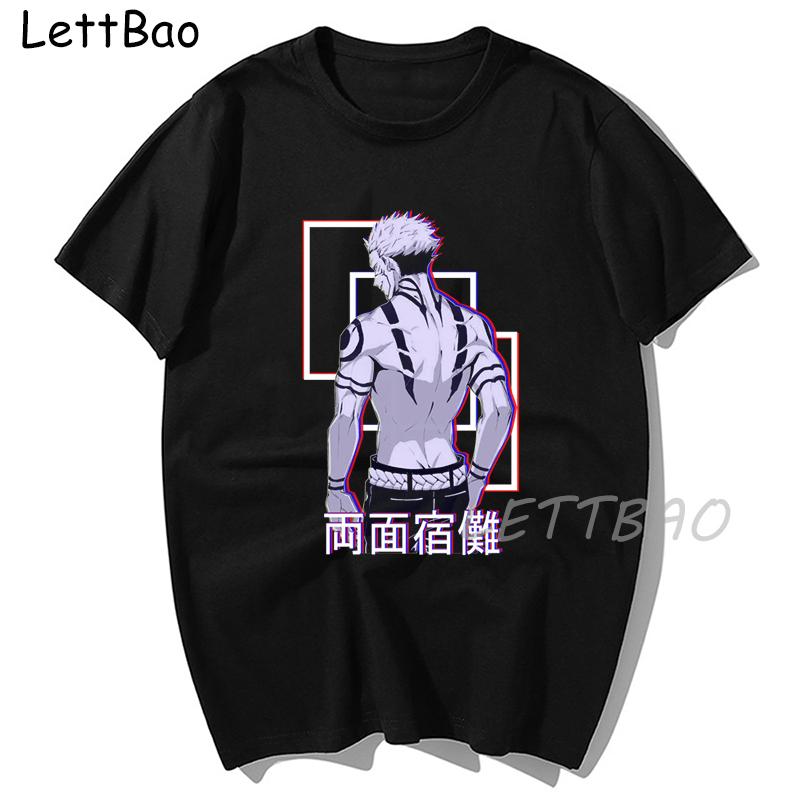 Harajuku T Shirt Jujutsu Kaisen Anime Graphic Tees Men S Clothing Punk Casual Tees Plus Size