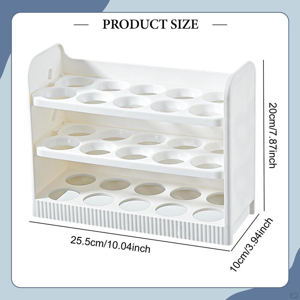 Egg Holder Easter Eggs Shelf Storage Rack for Kitchen Supermarket Pantry White