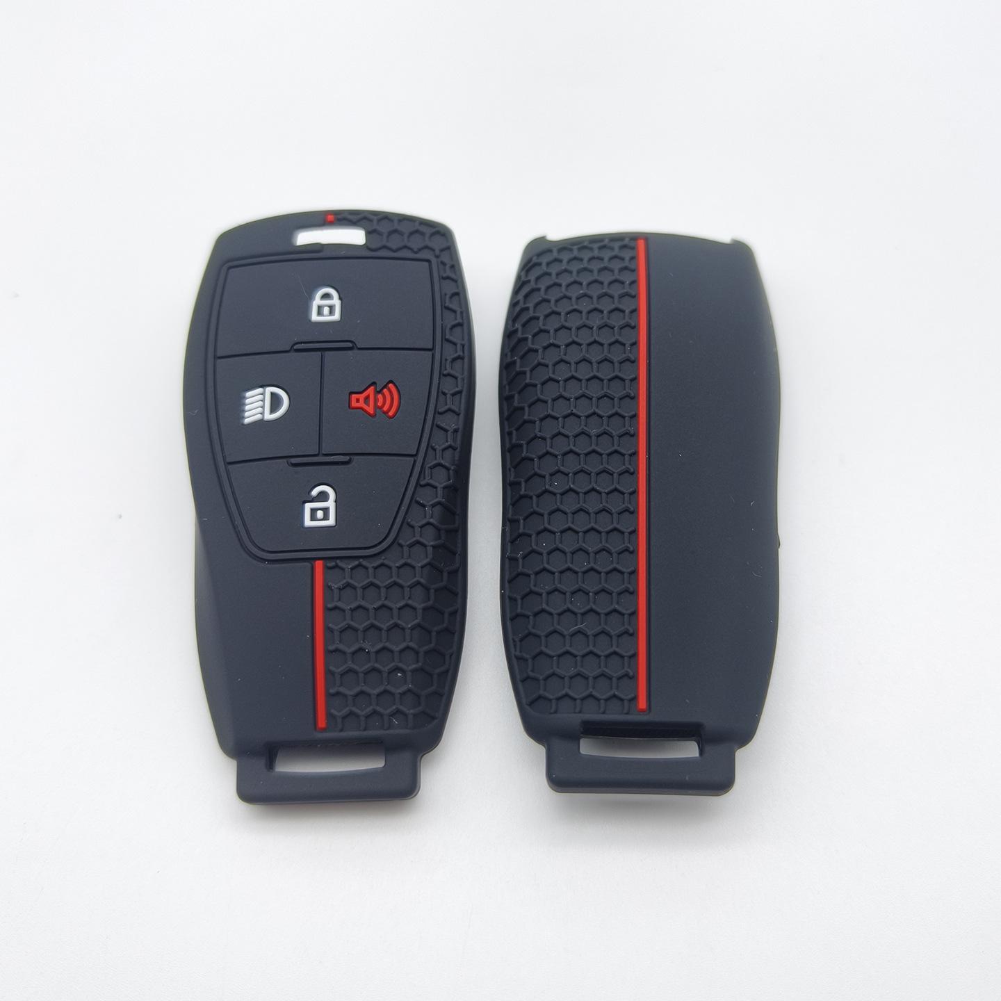 Силиконовый защитный чехол для ключа для Beijing BJ40, BJ30, F40, EU5plus, BJ80, X7 чёрный