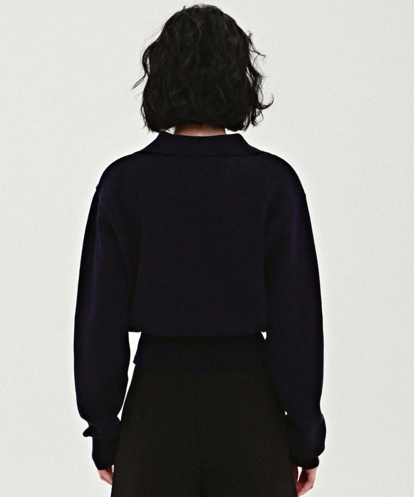 Nigaennikol Nicole Color Block Collar Knit_Navy