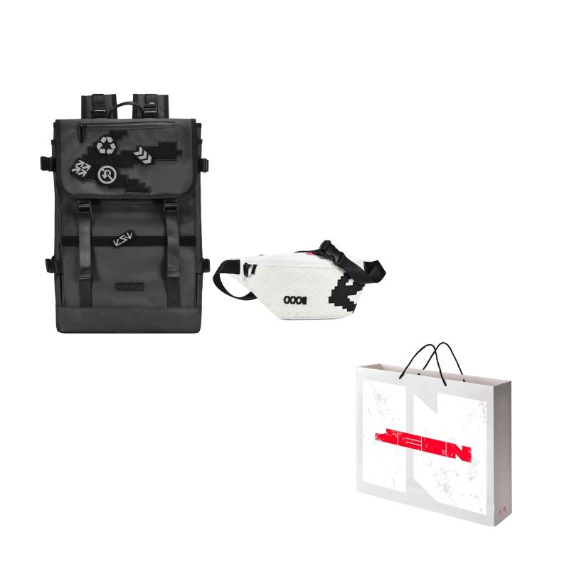 COEXISTENCE Polyester Backpack Unisex Black 31240
