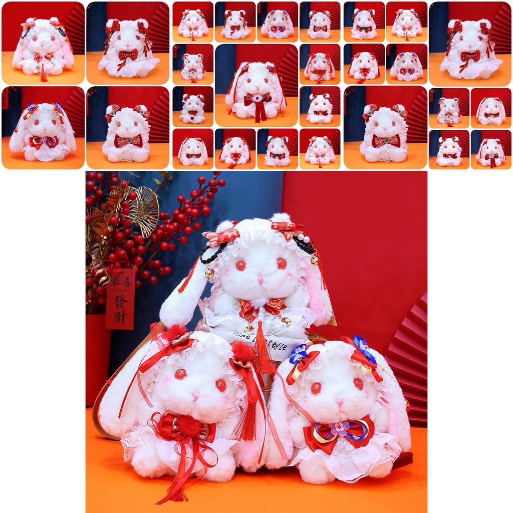 Adorable Lolita Bunny Plush Toy Soft Short Fur Doll Perfect For Girls Birthday Gift