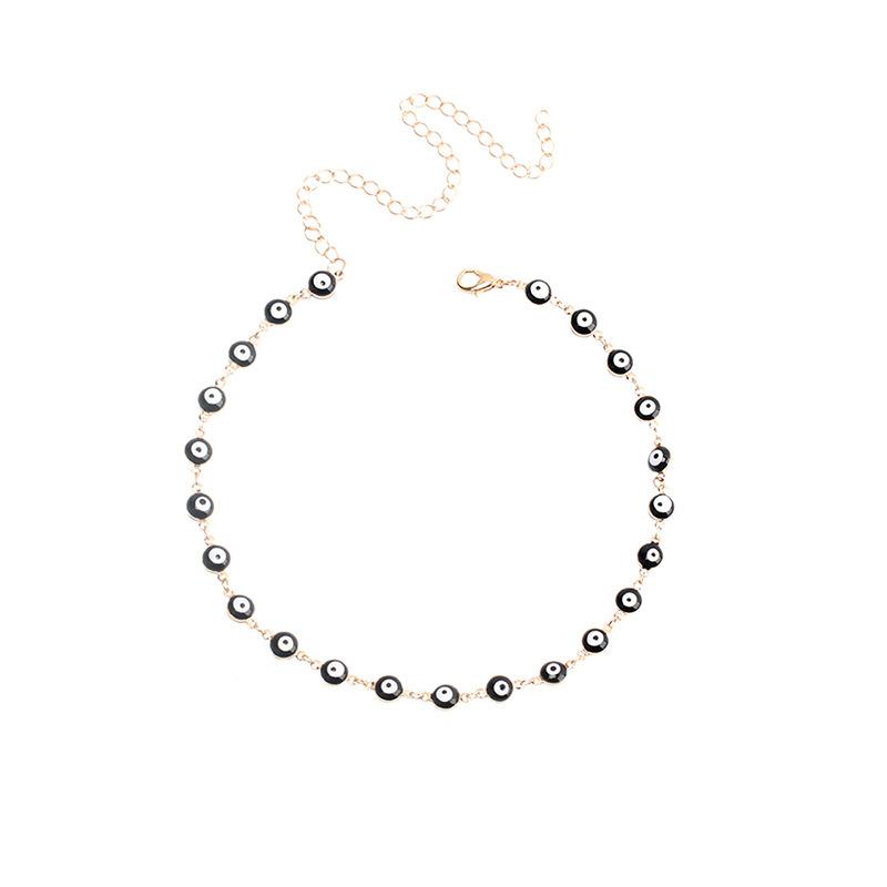 New Accessories, Bohemian Color Vintage Devil's Eye Necklace Bracelet Ankle Set