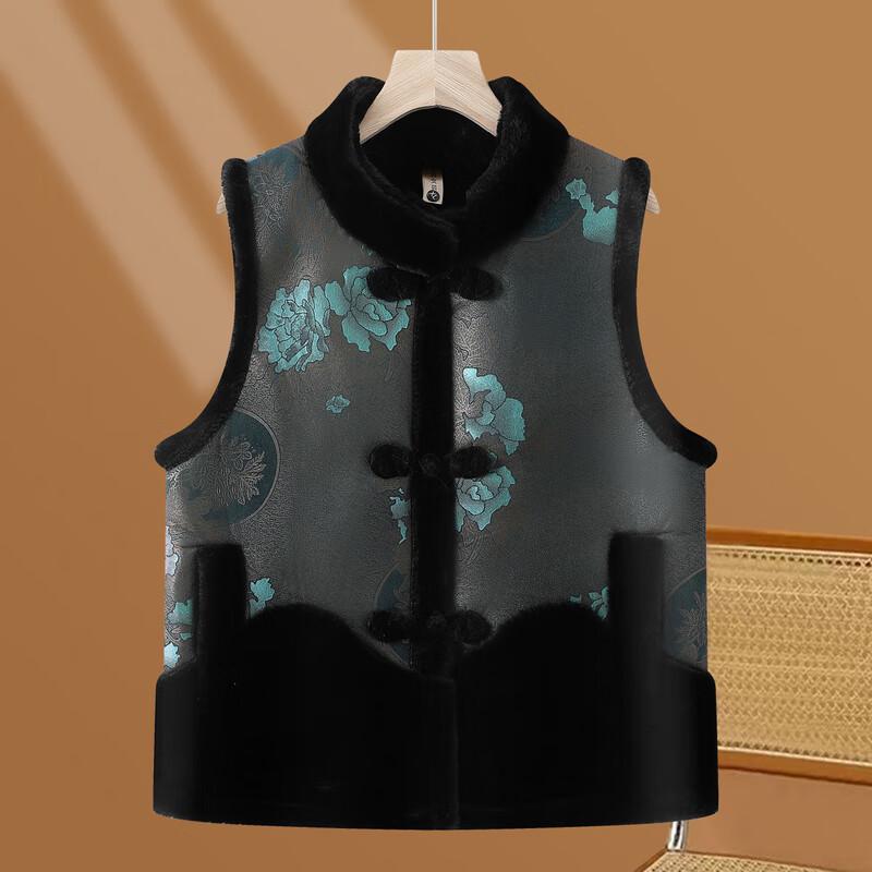 Elderly Women's Chinese Style Warm Winter Vest
