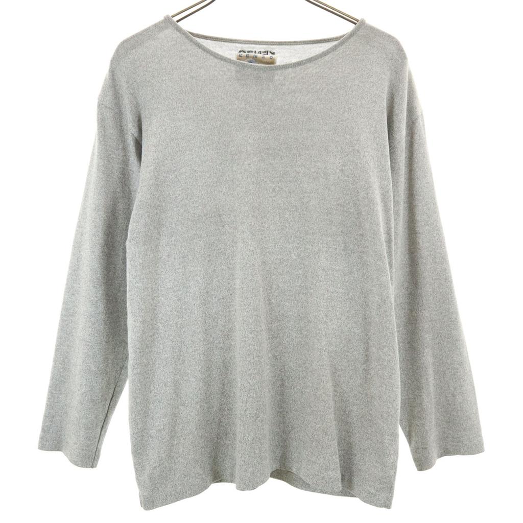 KENZO 90s Old Hokusai tag Long sleeve Cut M gray Women Used