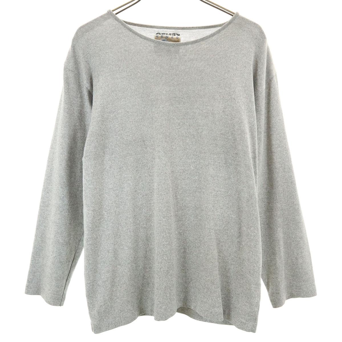 KENZO 90s Old Hokusai tag Long sleeve Cut M gray Women Used 7383₽