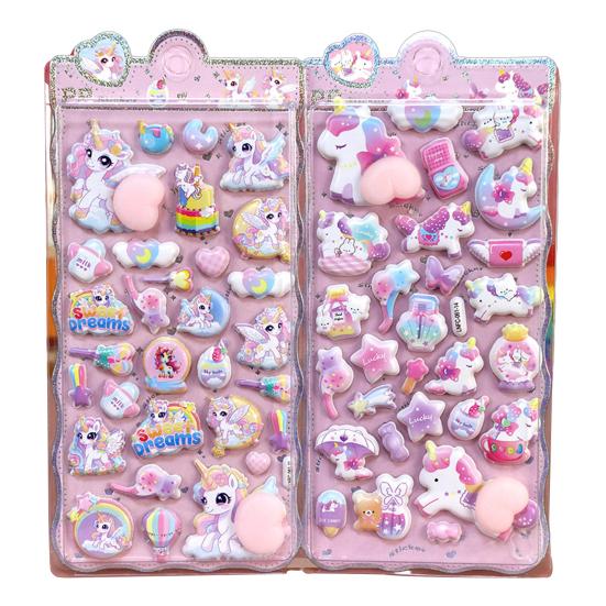 3D Puffy Stickers Panda Rabbit Bear Animal Squishy Stickers for Kids Cute Bubble Butt Stickers for Crafts Phone Case Decor