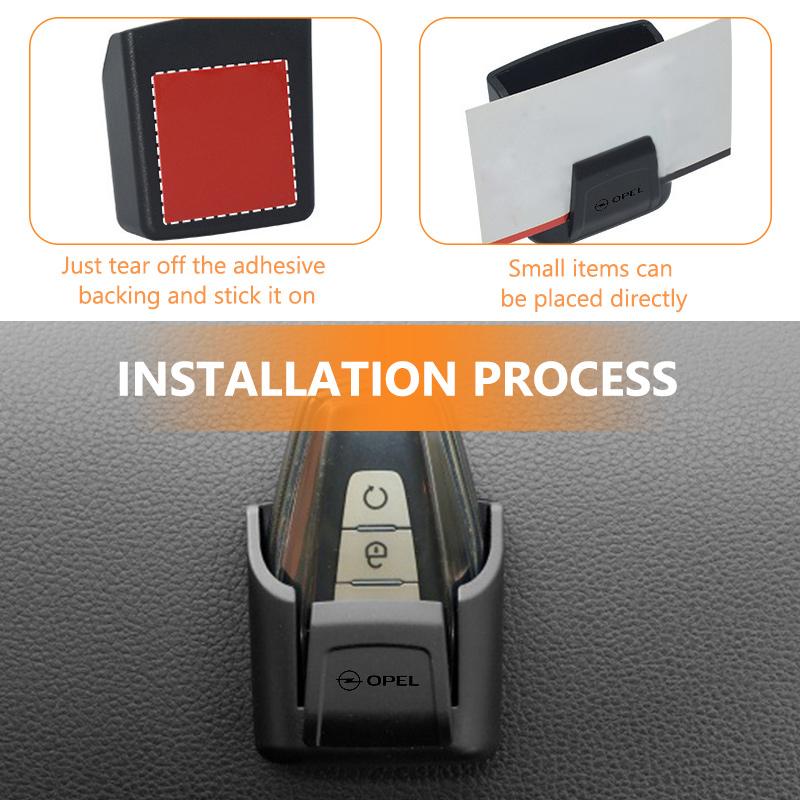 Car Key Holder Clip Car Interior Storage Box Dashboard Card Key Rack Organizer For Opel Corsa D Astra G H J K F Mokka C Zafira B