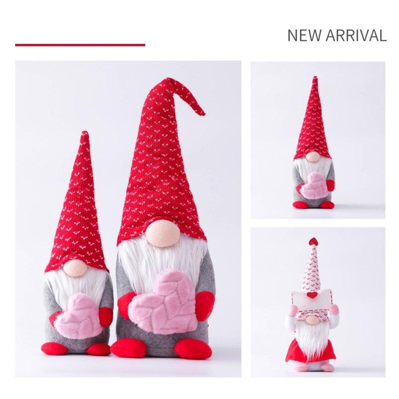 Christmas Gnome Love Heart Ornament Envelope Faceless Doll Merry Christmas Decoration For Home Xmas Navidad Natal New Year