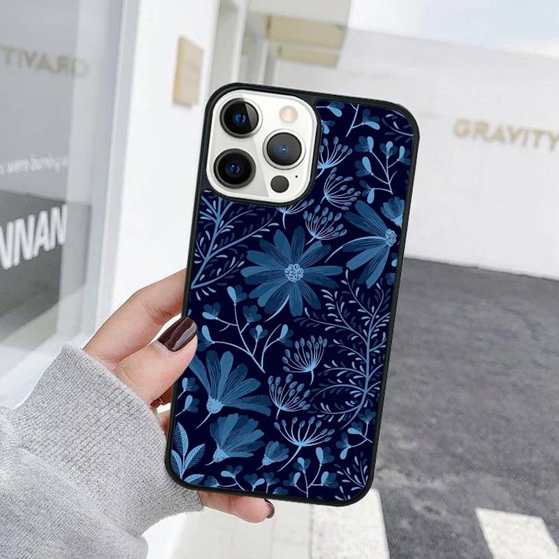 Retro Flower Leaves Graffiti Phone Case For iPhone 17 Air 15 16 Cover 11 13 14 Pro Max 12 Plus Max Fundas
