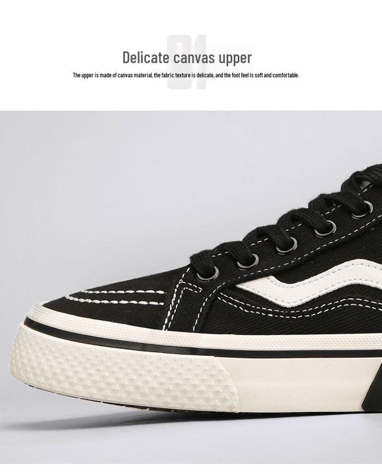 Men's Plus Size Summer Canvas Skateboard Shoes - Non-Slip, Thick Sole, Breathable, Casual Sports