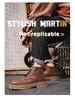 Herren Echtleder Mid-Calf Martin Stiefel - Britischer Stil, Trendige Casual Arbeitskleidung, Warme Herbst/Winter Mode.