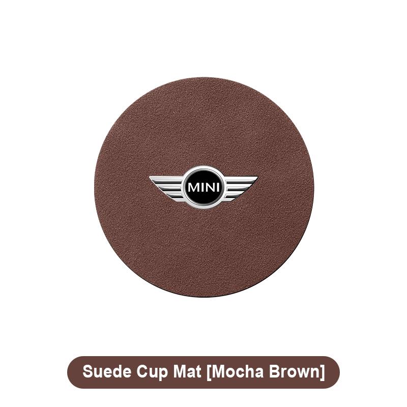 Fashion Car Water Cup Mat Suede Non-Slip Coaster Accessories For BMW Mini Cooper F54 F55 F56 R56 R60 SONE Roadster Clubman Coupe