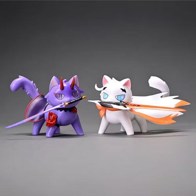 5CM Honkai Impact 3rd Raiden Mei Kiana Cute Cat Version Figure Anime Desktop & Case Ornament Collectible Model Statue Toys Gift