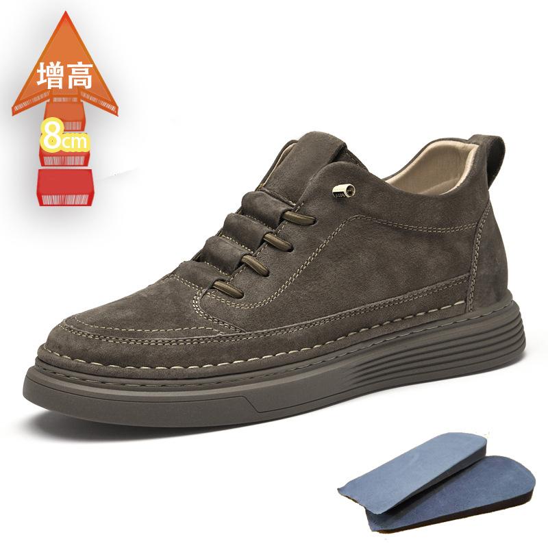 

Мужская дышащая обувь мужская ретро матовая замша невидимая внутренняя платформа мужская обувь обувь на платформе 6 см средняя высота повседневные кеды 47