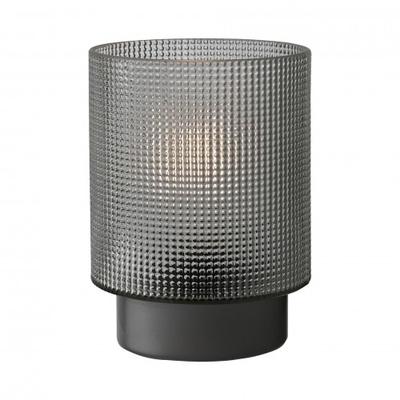 Hestia Battery Operated Textured Glass Lamp With Silver Base 12cm X 16cm