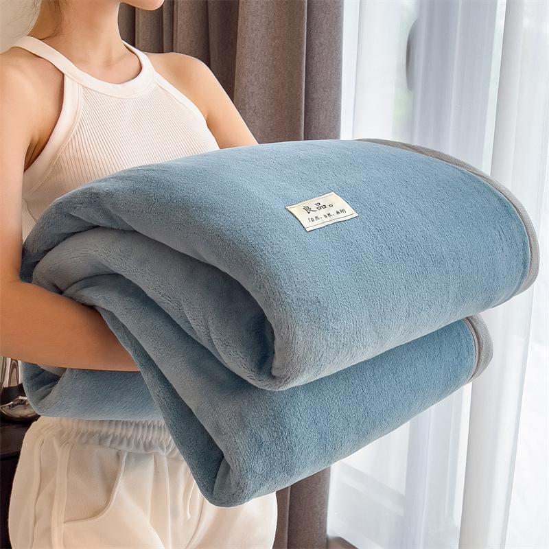 Thickened Muuji Flannel Milk Velvet Throw Blanket