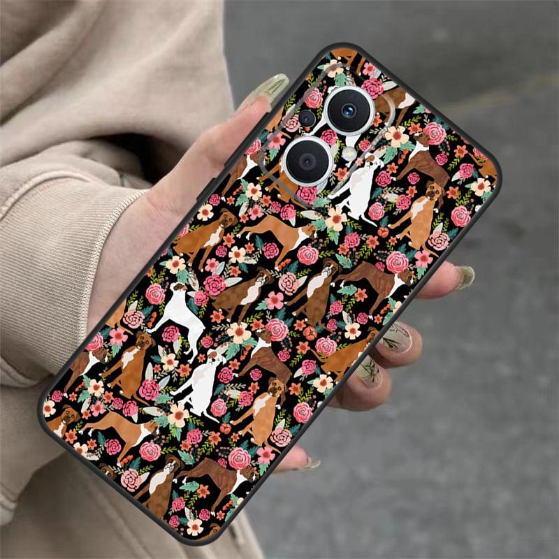Boxer Dog Case For OPPO Reno 14 10 11 12 13 Pro 11F 12F 13F 14F 7 8 Lite OPPO Find X9 X8 X5 Pro Cover