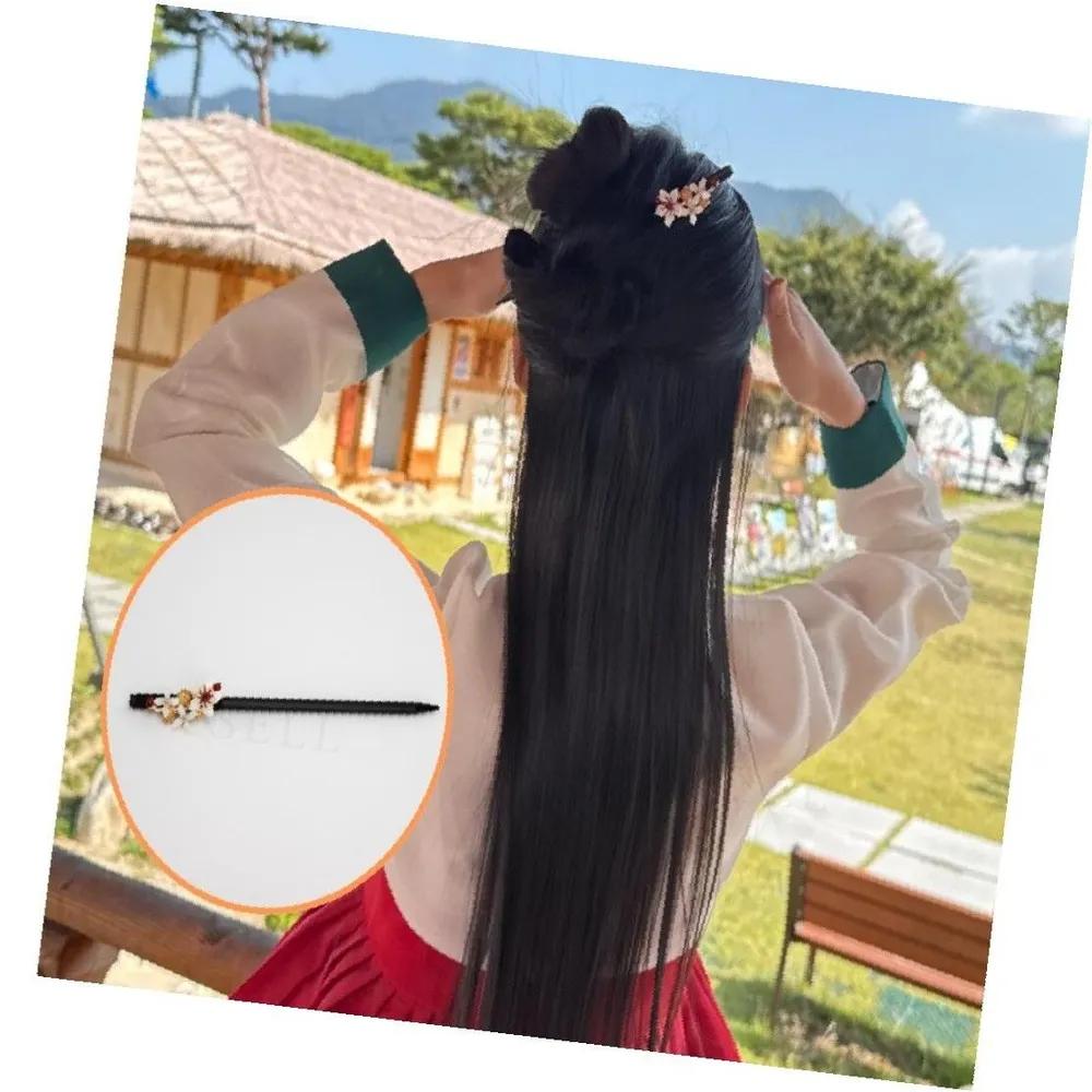 Wooden Hanbok hairpin, Hanbok back hairpin, hair ornament, hair clip